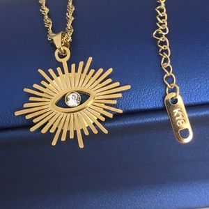 new 18K Gold Plated Devil's Eye Necklace